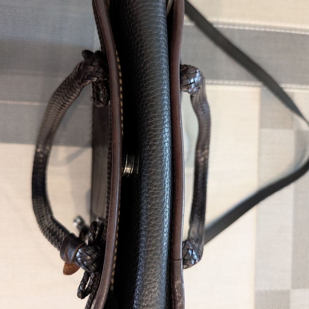 Brighton VINTAGE Pandora Croc Leather Brown Crocodile-Embossed Women's Bag - Picture 3 of 6